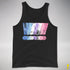 Bigender Pride Grunge Exclamation Points Premium Tank Top - Black